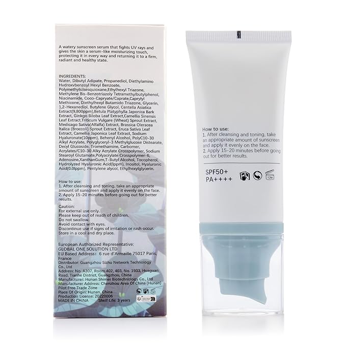 Korean Sunscreen for Face & body, Madagascar Centella Sunscreen SPF 50+ ,mineral sunscreen with Tinted Moisturizer & Hyaluronic Acid &Niacinamide, korean skin care sunblock 50ml