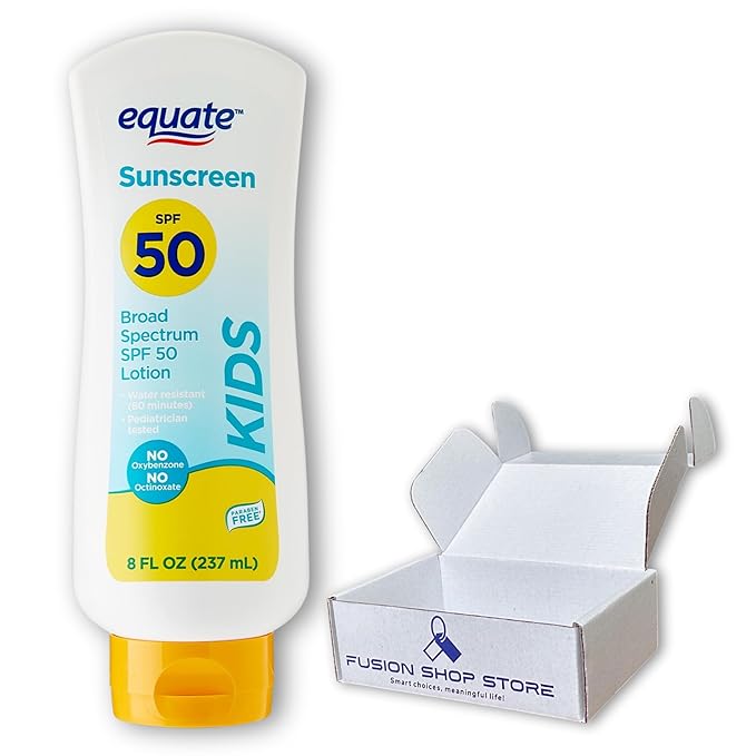 Sunscreen Kids lotion SPF 50 - Broad Spectrum, 8 fl oz (Pack of 1), Boxed By Fusion Shop Store