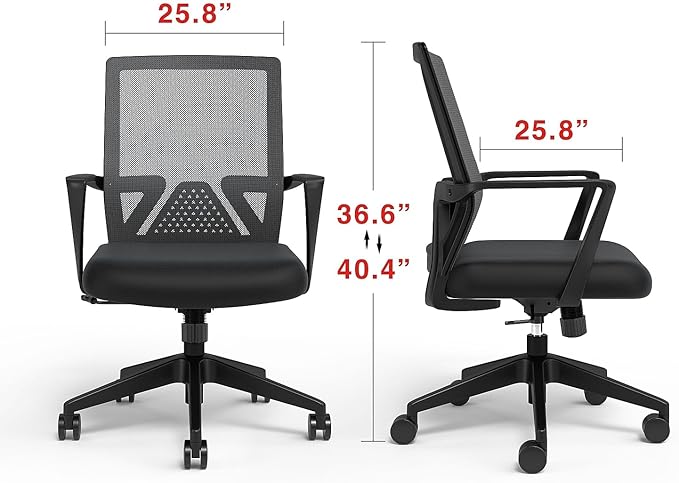 STAPLES Cartwright Ergonomic Office Desk Chair, Adjustable with Breathable Mesh & Lumbar Support, Perfect for Home & Office, Black