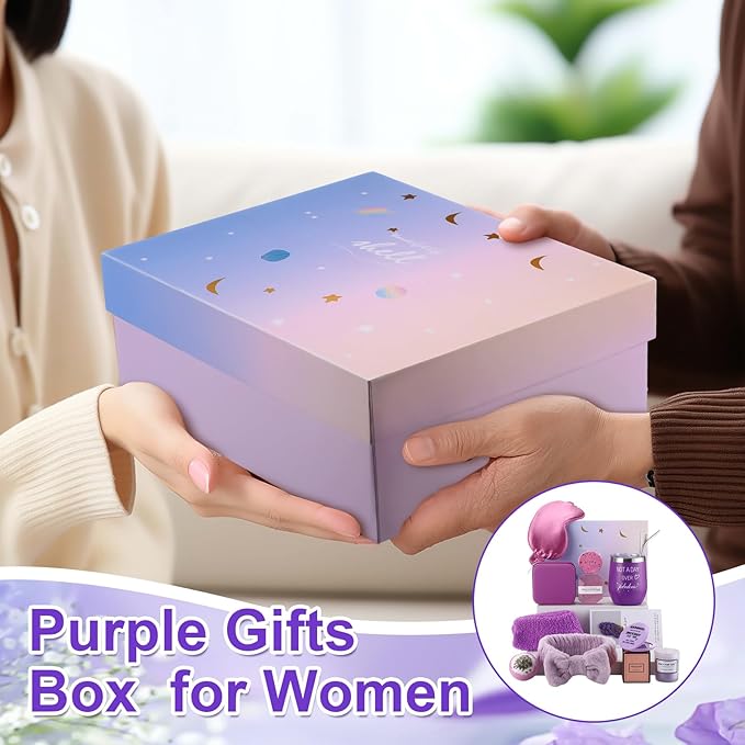 Nuogo 13 Pcs Birthday Gifts for Women Spa Basket Set for Women Mother's Day Gifts Mirrors Socks Steamers Jewelry Case Bath Robe Mom Nurse Girlfriend Wife