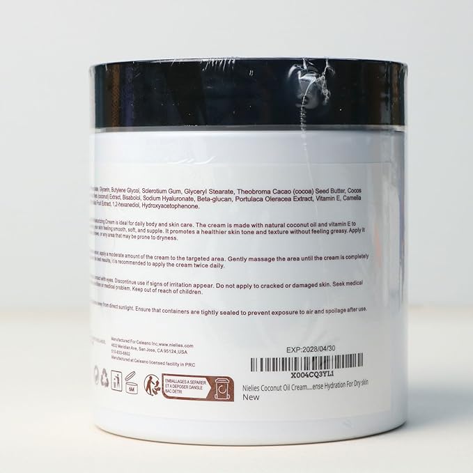 2 x 500ml Jars of Intense Hydration for Dry Skin & Body - Fast Absorbing Unscented Lotion, Face Moisturizer & Hand Cream