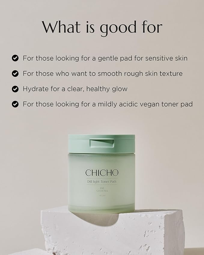CHICHO Korean Pore Purifying Mild Cleanser Dill Light Toner Pads