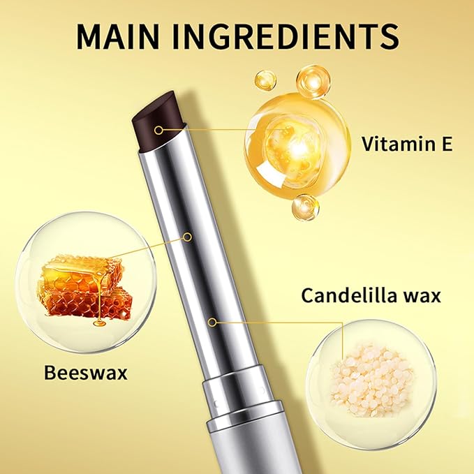 Honey Black Lip Balm Hydrating Sheer Lipstick,Pink Honey Lipstick for Women,Natural Glossy Lips Balm,Nourishing and Hydrating Lip Gloss for All Skin Tones(Black Honey)