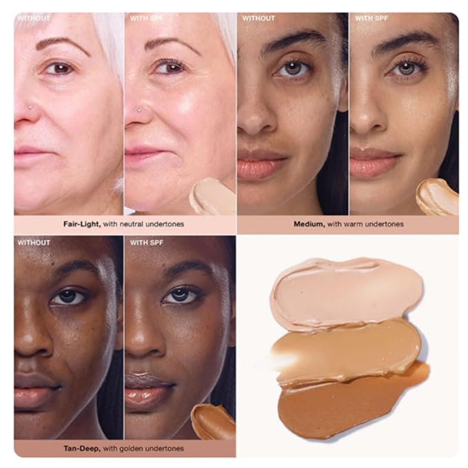 INNBEAUTY Project Mineral Sun Glow Broad Spectrum Sunscreen SPF 43 PA+++ with Peptides, Tan-Deep Tint, 1.7 OZ (50ml)