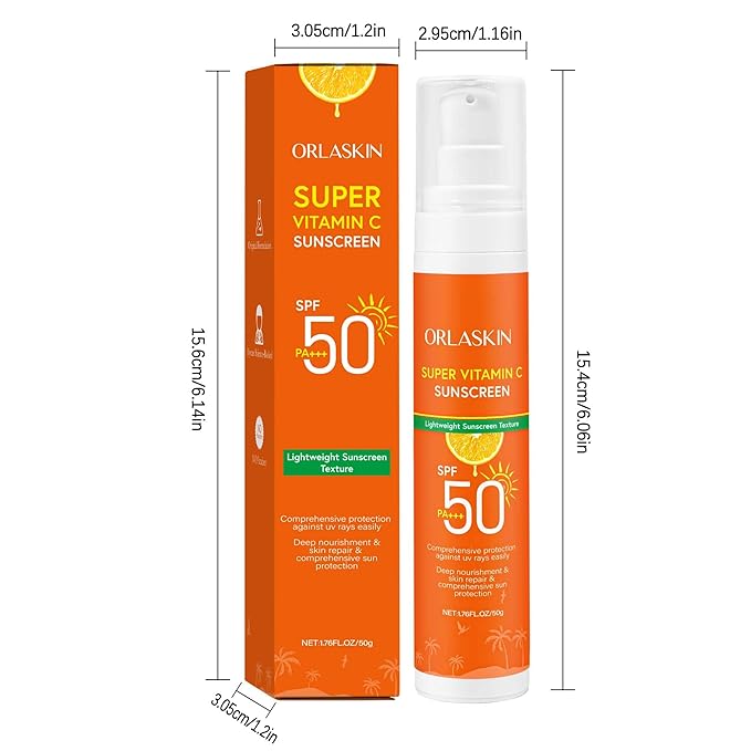 Sunscreen SPF 50 - Dry Waterproof Non-Greasy Broad Spectrum Body & Face Sunscreen Lotion for Sensitive Skin - On-the-Go Days Fast-Absorbing, Water and Sweat Resistant (Body Sunscreen)