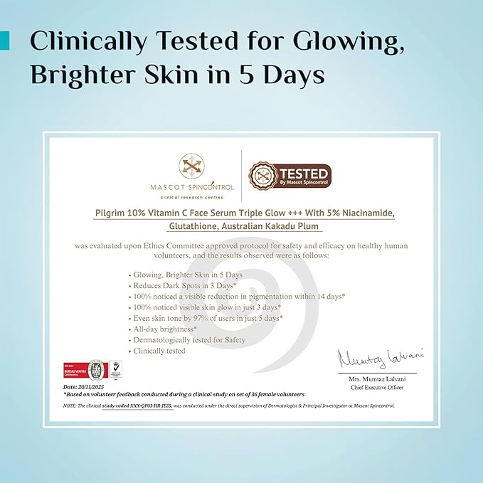 Pilgrim Vitamin C Radiance & Refreshing Combo: 10% Vitamin C Serum & Korean White Lotus Face Mist & Toner | Brightens Skin | Deep Hydration | Triple Glow+++ | Refreshes & Nourishes