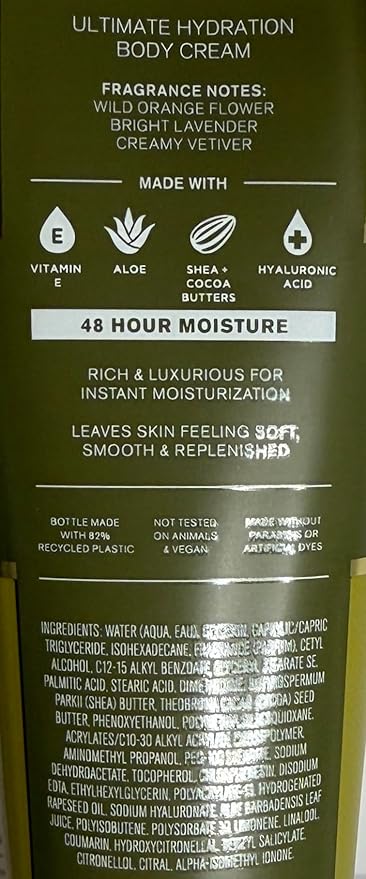 Bath & Body Works Womens Free As A Flower Ultimate Hydration Body Cream 8 Ounces Pack of 2