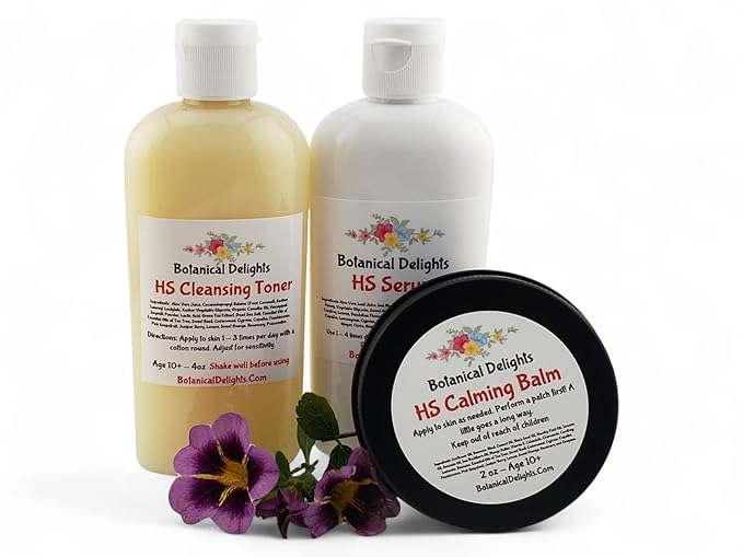 Hidradenitis Suppurativa Cleansing Toner, Healing Serum and Balm - Designed specifically to soothe and prevent HS flare-ups