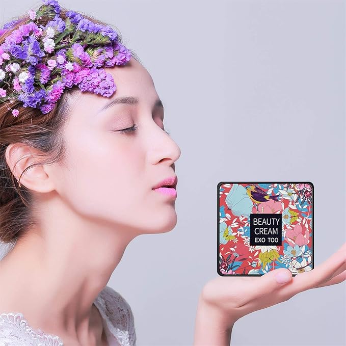 Mushroom Head Air Cushion CC Cream Foundation, Moisturizing BB Cream, Long Lasting Matte Concealer with Mushroom Head Sponges