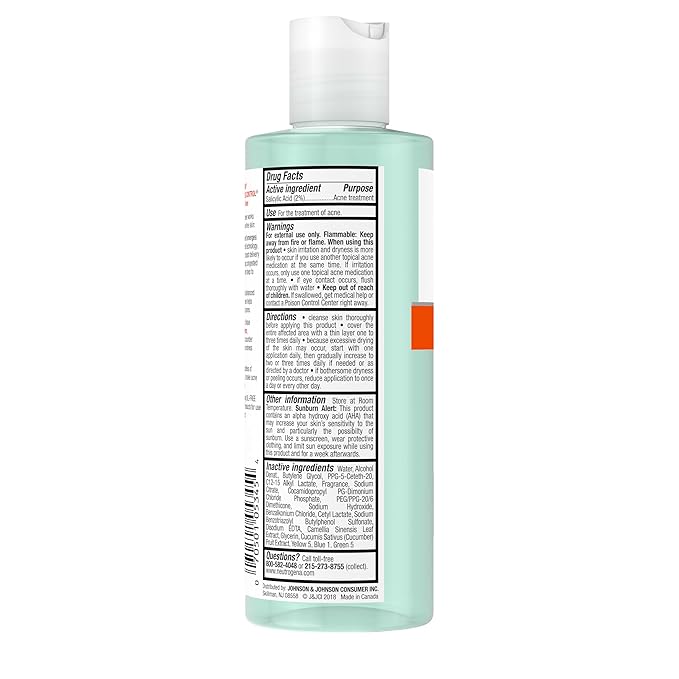 Neutrogena Acne Stress Control Oil-Free Triple-Action Face Toner, Skin Care with 2% Salicylic Acid, Acne Toner for Face with Green Tea & Cucumber Extract, Nourishing & Refreshing, 8 fl. oz