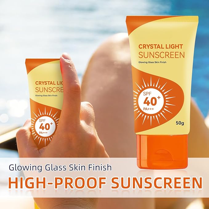 Sunscreen SPF 40+ PA+++ (2 Pack) – No White Cast, Lightweight Facial Sunscreen for All Skin Ton (2PCS)