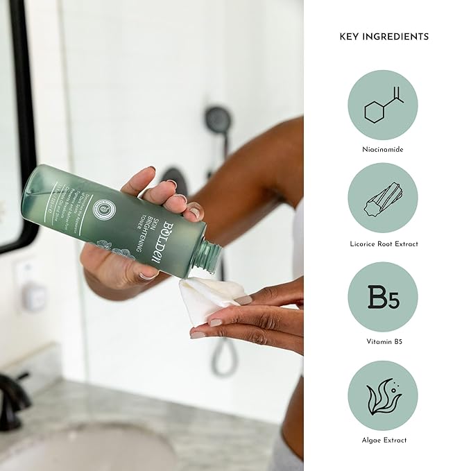 Bolden Skin Brightening Toner & SPF 30 Moisturizer Set | Fades Dark Spots, Controls Oil, Hydrates & Protects Skin | Glycolic Acid, Niacinamide, Vitamin C & Hyaluronic Acid