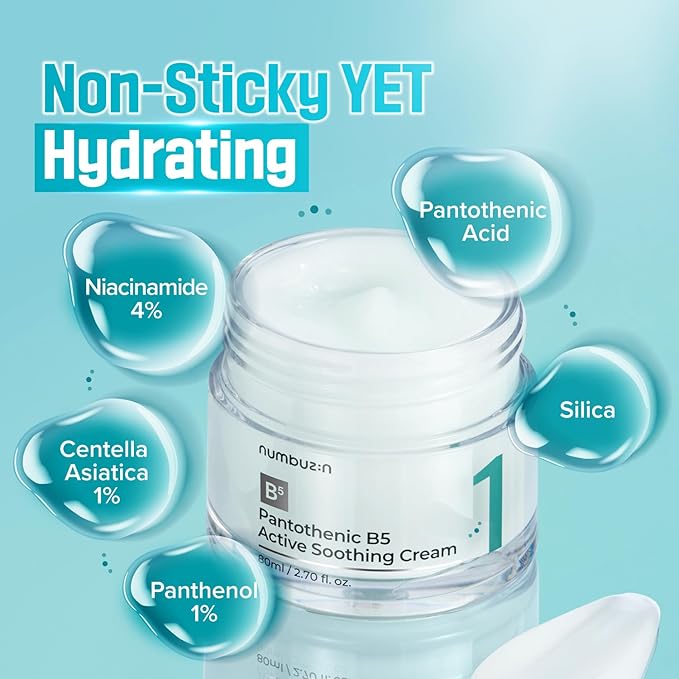 numbuzin No.1 Acne & Sebum Control Set | Calming Herb Toner + B5 Soothing Cream for Redness and Breakouts
