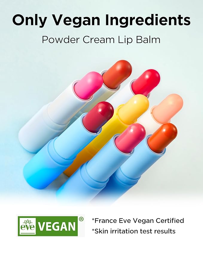 TOCOBO Powder Cream Lip Balm – Vegan Korean Soft Matte Lipstick Balm for Velvet Finish - Moisturizing & Blurring Effect – Lightweight Powdery Texture, Rose Burn, 0.12oz.