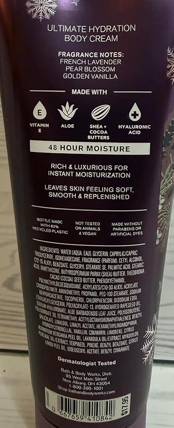 Bath & Body Works Women's Moonlit Goddess Ultimate Hydration Body Cream 8 Ounces Pack of 2