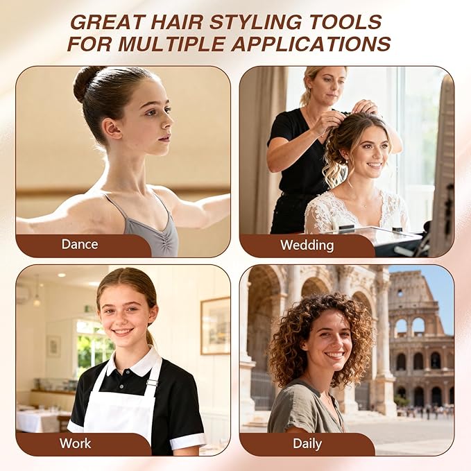 Seiolieliou 4-in-1 Hair Styling Cream Set, Hair Finishing Stick, Hair Wax Stick, Boar Bristle Brush & 3 Combs Set | All-in-One Professional Hair Styling Kit for Frizz Control, Shine & Hold