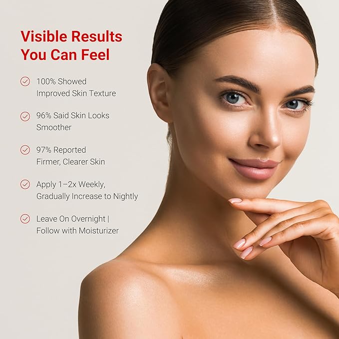 LifeCell Resurfacing Peel Overnight Liquid Exfoliant, Lactic and Glycolic Acid Toner for Body and Face - Exfoliating and Smoothing Skin Serum, Anti-Aging Skincare Peeling Treatment