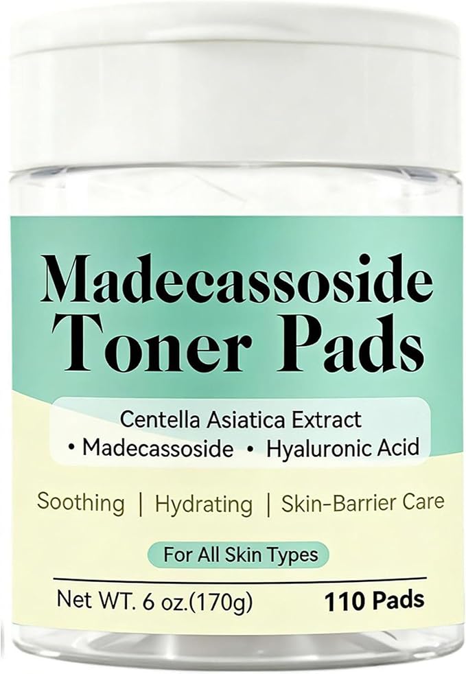 Madecassoside Toner Pads, Soothe Redness, Strengthen Barrier, Refine