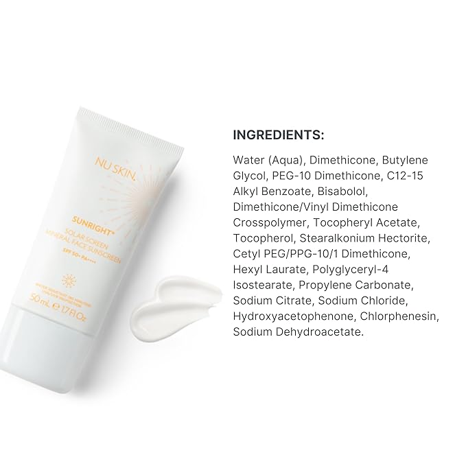 Nu Skin Sunright Solar Sunscreen SPF 50+ | Broad-Spectrum UVA/UVB Protection for Face & Body (50mL) | Water-Resistant for 80 Minutes | Lightweight, Non-Greasy Formula