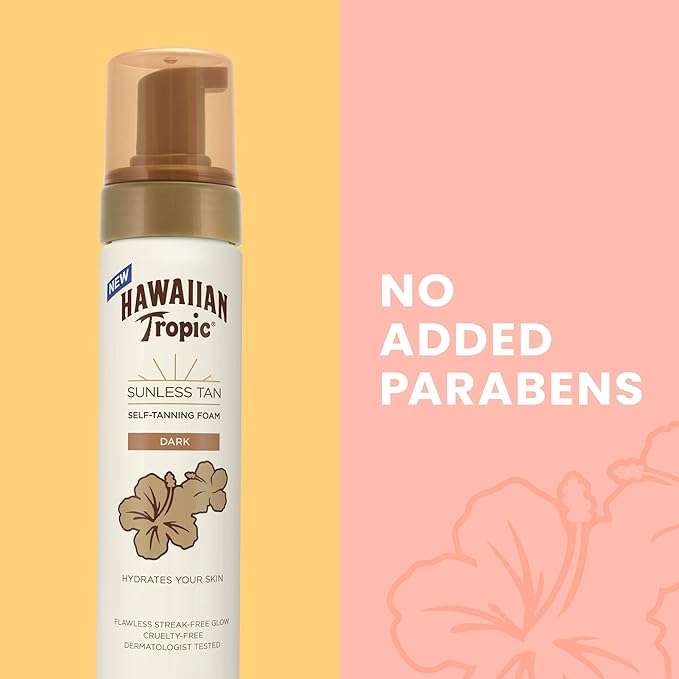 Hawaiian Tropic Sunless Tan Dark Self-Tanning Foam, 6.7oz | Self Tanner Dark, Sunless Tanner, Sunless Tanning Foam, 6.7oz