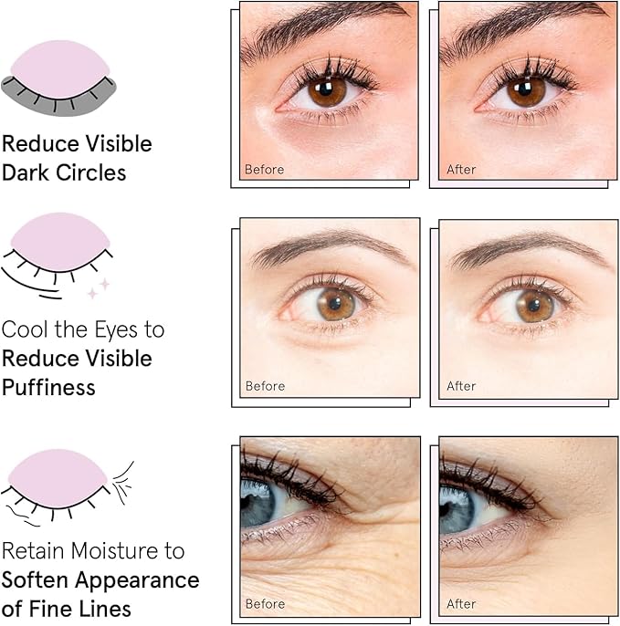 grace & stella Award Winning Under Eye Mask - Reduce Dark Circles, Puffy Eyes, Undereye Bags, Wrinkles - Gel Under Eye Patches - Small Birthday Gifts - Vegan Cruelty-Free (Pink, 6 Pairs)