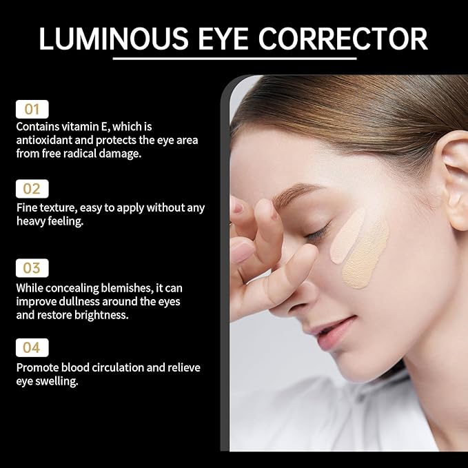 Luminous Eye Corrector SPF 41, Dark Circles Under Eye Treatment Color Corrector, Anti-Aging Tinted Eye Cream, Luminous Eye Corrector, Hydrating Eye Serum Cream (Natural Color)