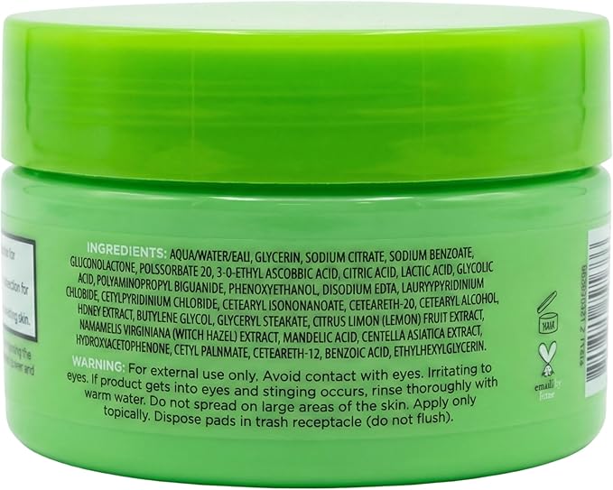 Global Beauty Care Clarifying Toner Pads - Face Toner Pads with Witch Hazel, Mandelic Acid & CICA, Dual Textured Exfoliating Facial Pads, Helps Refine Pores & Balance Skin, 40ct (1-Pack)