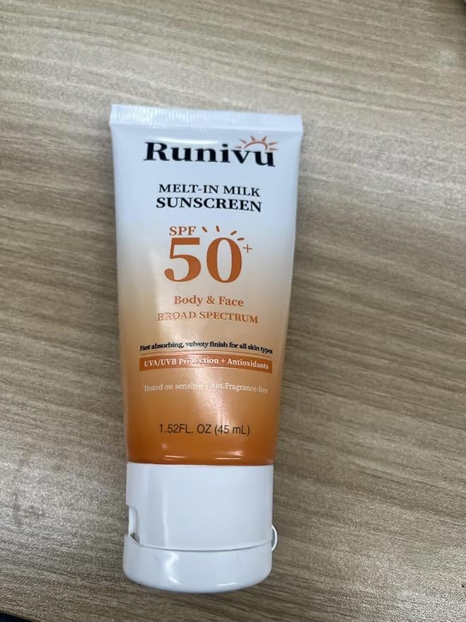 Sunscreen with SPF 50+,Sunscreen for Face PA++++ with Broad Spectrum UVA/UVB Protection,Face Sunscreen with Vitamin E,Oxybenzone-Free,Fragrance-Free for All Skin Tones,1.52 FL.Oz
