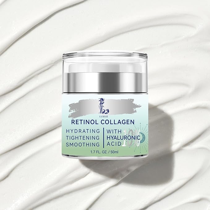 Retinol Firming Face & Neck Cream with Collagen and Hyaluronic Acid – Anti-Aging Moisturizer for Wrinkles, Lifting & Hydration for Men & Women, 1.7 Fl Oz