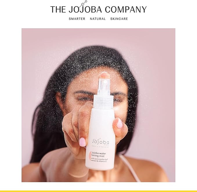 Jojoba Company Water Toning Mist with Pure Jojoba Leaf Extract & Vitamin C – Hydrating, Toning & Firming Mist for Dry Skin – Antioxidant Protection & Pore Reducing – 50ml