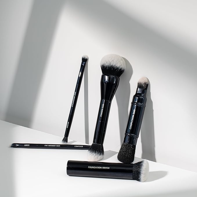 Lune+Aster Foundation Brush | High-Performance Foundation Brush To Apply Liquid, Stick Or Powder Foundations. Made with Alumium Handle, Vegan Bristles.