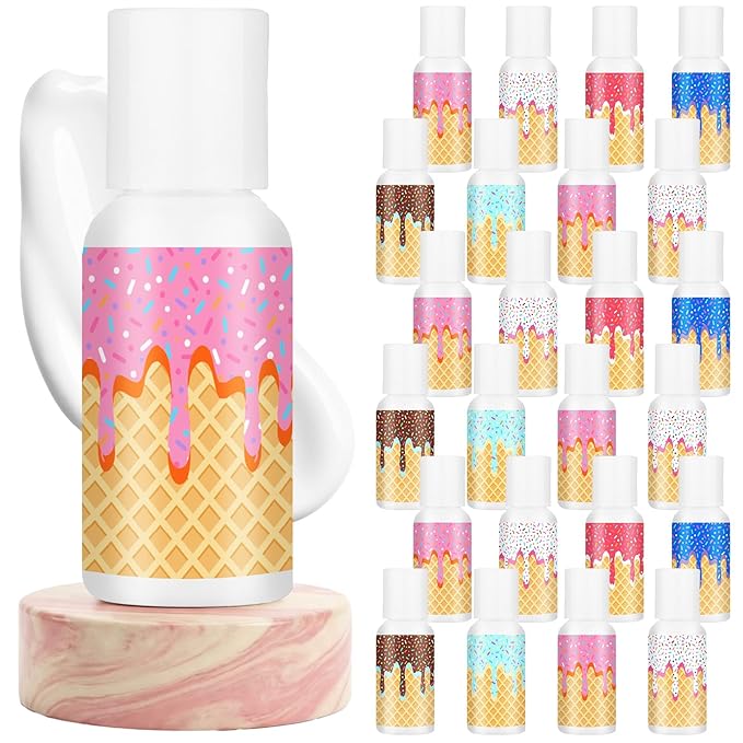 24 Pcs Ice Cream Drip Baseball Gifts Party Favors Travel Size Mini Sunscreen Bulk SPF 30+ Small Sunscreen Summer Outdoor for Sports Team Gifts Birthday Party Favors, 1 Fl. oz