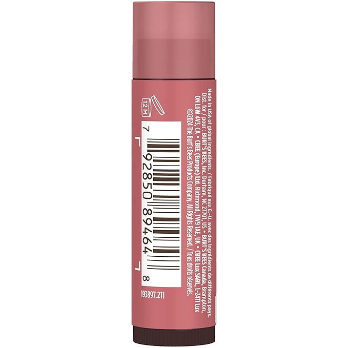 Burt's Bees Easter Basket Stuffers, Lip Tint Balm with Long Lasting 2 in 1 Duo Tinted Balm Formula, Color Infused with Hydrating Shea Butter for a Natural Looking Buildable Finish, Red Dahlia (2-Pack)