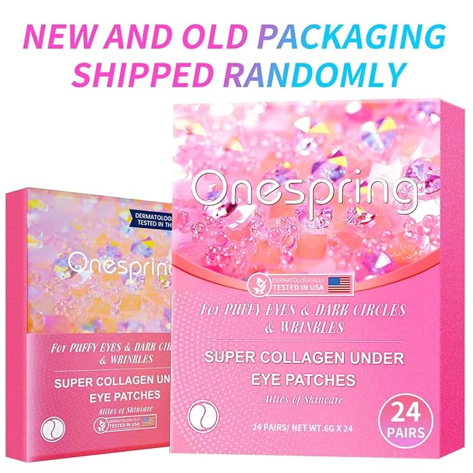 Eye Masks (8 Pairs) - Travel Essentials - Under Eye Patches for Dark Circles, Puffiness, Fine Lines with Collagen, Revitalises and Refreshes Your Skin, Bridesmaid Gift for Her