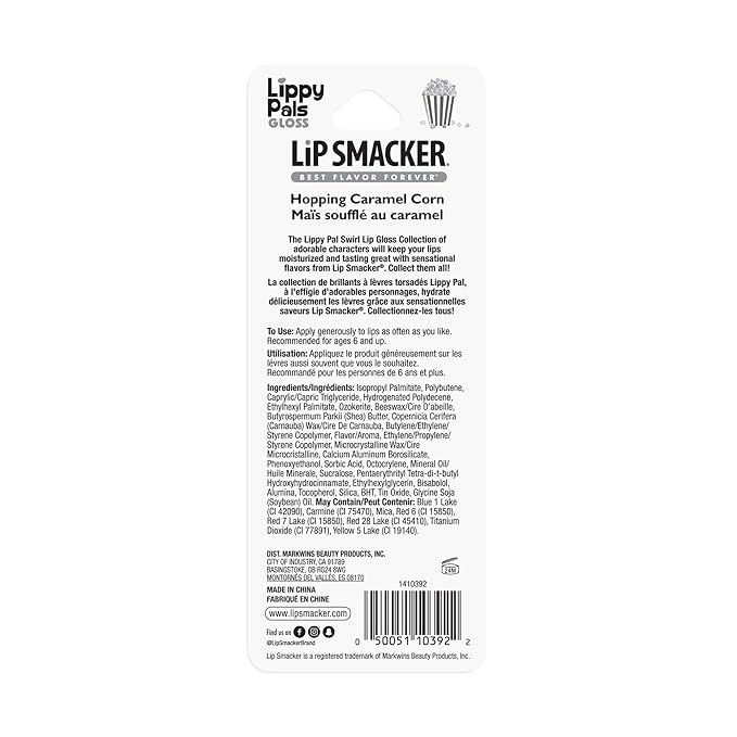 Lip Smacker Lippy pal swirl lip gloss, Bunny - Hopping Caramel Corn, 0.14 Ounce (Pack of 2)
