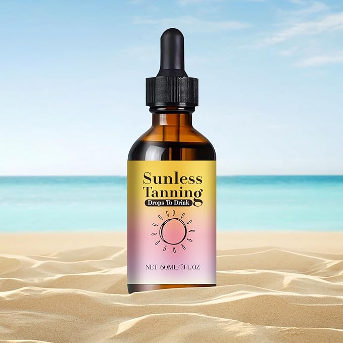 Sunless Tanning Drops to Drink, 60ML Promotes Skin Health and Pigmentation, Natural Sunless Self Tanner for Radiant Skin Tone, Nourishing And Moisturizing, No Sun Exposure Needed - 1 PCS
