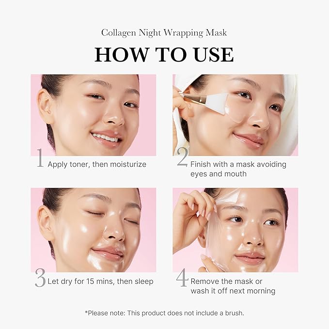 Medicube Korean Viral Glass Skin Mask Duo: Collagen Overnight Wrapping Peel Off Facial Mask Pack and Zero Pore Blackhead Mud Facial Mask and Jelly Brush | Gifts for Women, Skin Care Set