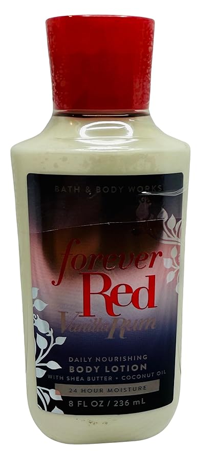 Bath & Body Works Womens Forever Red Vanilla Rum Body Lotion 8 Ounces Each Pack of 2