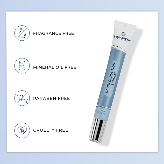 Plexaderm Rapid Reduction Eye Serum - Visibly Reduces Under-Eye Bags, Wrinkles, Dark Circles, Fine Lines & Crow's Feet Instantly, Anti Aging Wrinkle Remover for Face, Full Size Tube