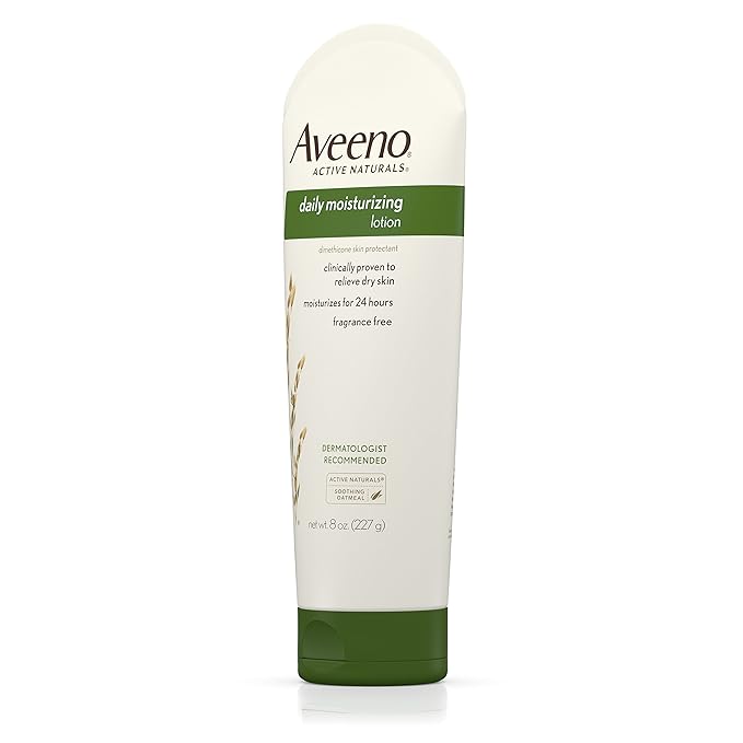 Aveeno Daily Moisturizing Lotion, 8-Ounce Tube (Pack of 3)
