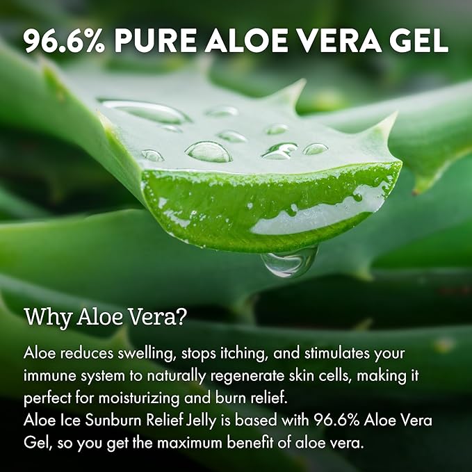 ALOE UP White Collection Sunscreen Lotion SPF 30 and Aloe Ice Sunburn Relief Jelly - Bundle with Face and Body Sunscreen Protector and After Sun Gel - With Pure Aloe Vera - Reef Friendly - 2 Items