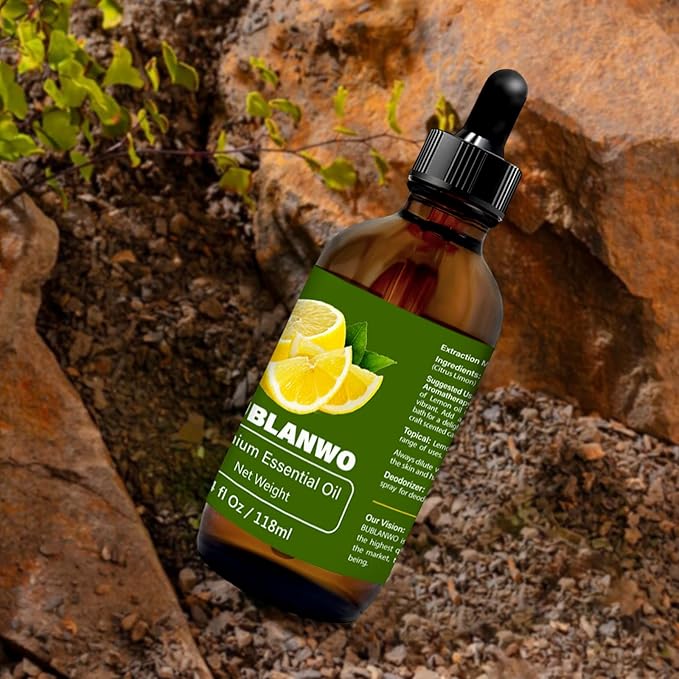 Lemon Essential Oil for Hair Scalp Massage 100% Pure and Natural Massage Aromatherapy 4 Fl Oz 118ML