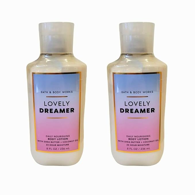 Bath & Body Works Daily Nourishing Body Lotion, Set of 2, 8oz Each (Lovely Dreamer)