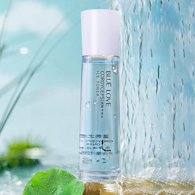BLUE LOVE Cordyceps Icy Facial Water – Hydrating Facial Toner for All Skin Types, Anti-Aging, Soothing & Refreshing, Lightweight Moisturizer
