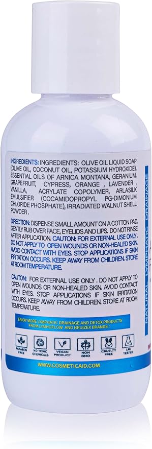 Bruizex Arnica Facial Scrub, Exfoliating Face Wash for Natural Lymphatic Drainage, Face Cleanser with Soothing Arnica Montana, Exfoliator For Sensitive Skin, Acne, Blackheads, Lymph Health, 4 Oz