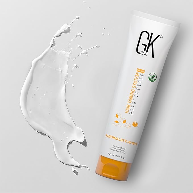 GK HAIR Thermastylher Cream 3.4 oz – Heat Protectant Styling Cream, Blow Dry Cream for Frizz Control, Smooth & Strengthen Hair, Heat Protection for All Hair Types