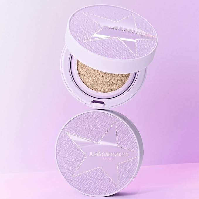 JUNG SAEM MOOL Essential Skin Nuder Cushion | Natural Finish, Buildable Coverage Cushion Foundation by Korean Makeup Artist (Nuder Cushion Seoul Edition Special Case)