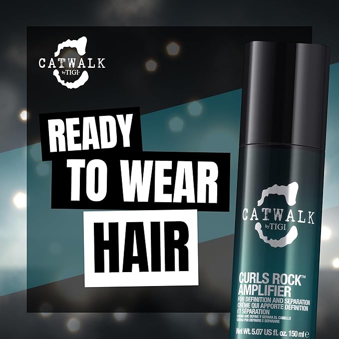 Catwalk by TIGI Curls Rock Amplifier Curl Cream, Anti-Frizz Moisturizing Finisher for Defining and Styling with Sunflower and Jojoba Oils, 5.07 oz