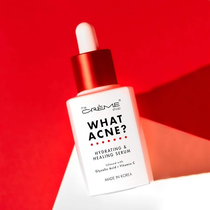 The Crème Shop Korean Skin Care | What Acne? - Hydrating & Healing Vitamin C Serum for Acne Treatment, Dull Skin, irritation, Restoring, Calming, Pore Tightening
