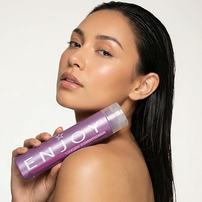 Enjoy Luxury Conditioner - Eliminates Frizz Cleansing Moisturizing Smoothing - Sulfate Free For Thick Coarse or Curly Hair (33.8 Fl Oz)